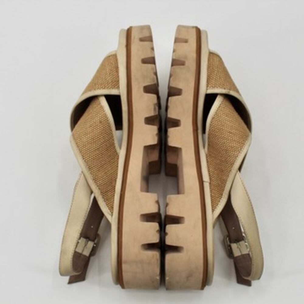 L'idea By Lori Raffia Crisscross Platform Sandals… - image 5